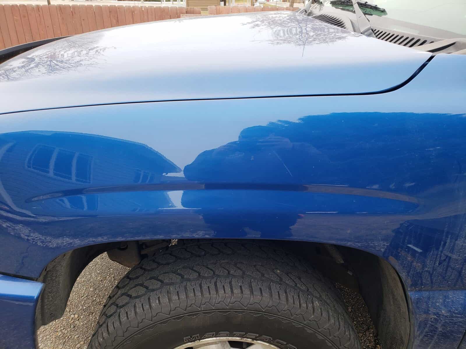 Collision repaired performed with paintless dent removal PDR